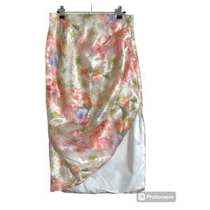 HELLO MOLLY Floral Watercolor Side Slit NWT Skirt size 6